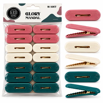Krd Home Krd-8756 ( 16pcs ) Glory Çamaşır Mandalı ( Renkli Plastik & Kabartma Desenli )