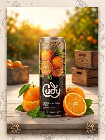 Cudy Portakal Aromalı Gazoz 250 Ml