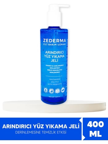 Zederma Arındırıcı Yüz Yıkama Jeli 400 Ml - Yağlı - Eğilimli & Hassas Ciltler Için