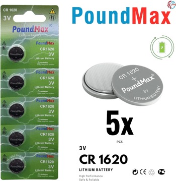 Poundmax 5 Adet 1620 (cr1620,dl1620) 3v Düğme Pil