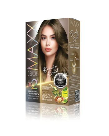 Maxx Deluxe Beauty Expert Set Saç Boyası 7.11 Yoğun Küllü Kumral