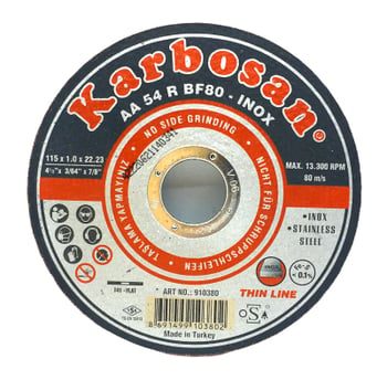 Karbosan-10380 İnox Metal Kesici Disk ( Spral Taşı ) 115mmx1.0x22