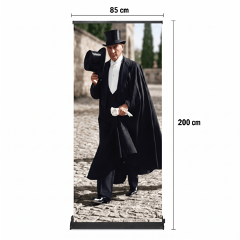 Atatürk Poster Baskılı Pro Roll Up Banner 85x200cm No:3