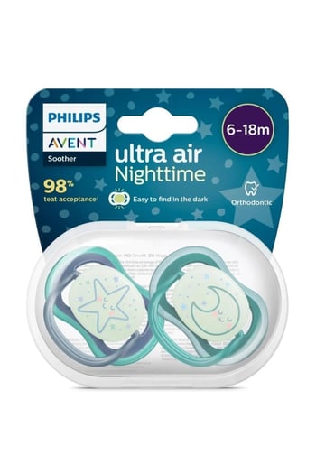 Avent Ultra Air Nighttime Emzik 6-18 Ay Erkek Scf376/13