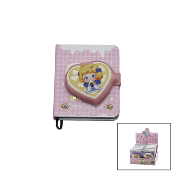 İnura Global İbico Heart Zh-105-06 Qb/t 1438-2007 ( Kalp Cırtlı Kapak ) Mini Not Defteri ( Renkli Sayfalar ) ( 8.5x10cm )