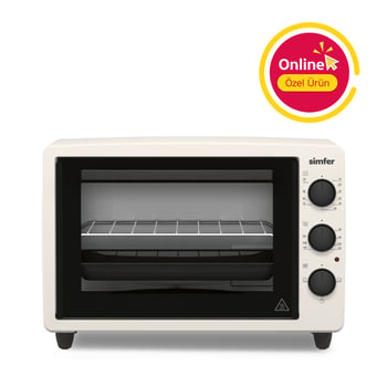 Simfer 3422 Bej 34 Lt Statik Mini/midi Fırın - 4 Fonksiyon, Programlanabilir Pişirme & Isı Kontrol Sistem