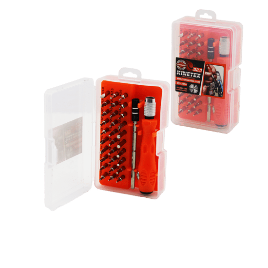 Kinetex Ktx-3150 ( 32in1 ) Tornavida Bits Uç Seti ( 30pcs Uç + 1-kalem Model T.vida Sapı + 1-uzatma Adaptörü )