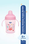 Wee Baby Colorful Akıtmaz Kulplu Bardak 240 Ml Pembe