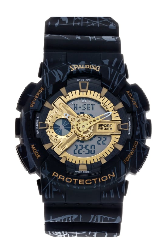 Spalding SP-120 Dijital Ve Analog Spor Saat - Siyah