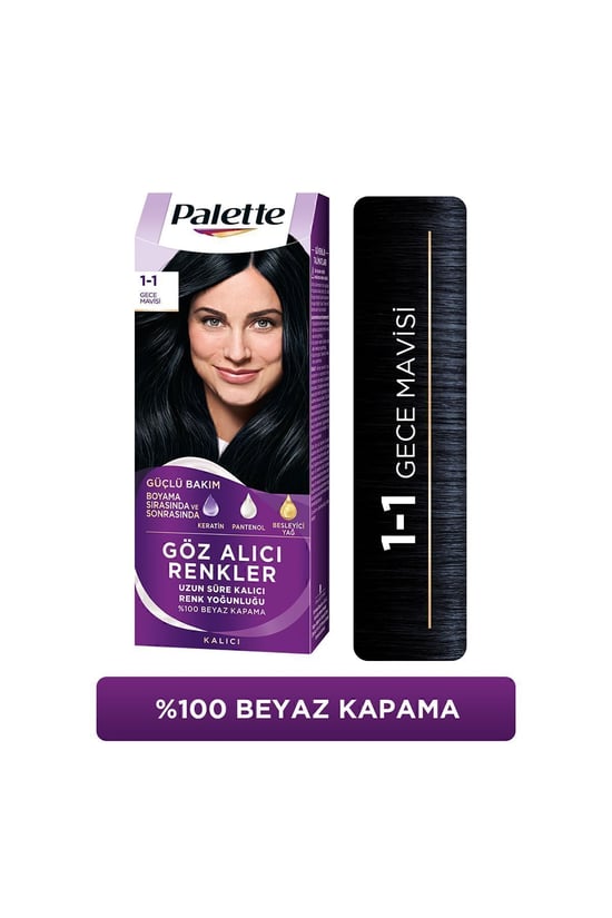 Palette Göz Alıcı Renkler No:1/1 Gece Mavisi Kadın Saç Boyası