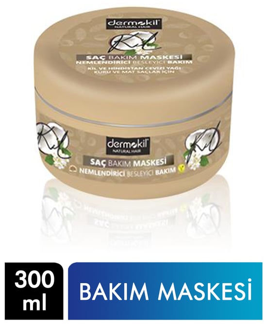 Dermokil Kuru Saçlar ve Mat Saçlar için Saç Bakım Maskesi 300 Ml