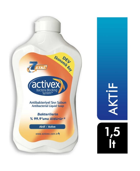 Activex Antibakteriyel Sıvı Sabun 1,5 Lt Aktif