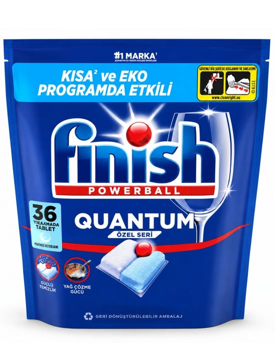 Finish Quantum Hepsi Bir Arada 36 Yıkama Bulaşık Makinesi Tableti