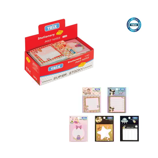 Trix Desenli Yapışkanlı Not Kağıdı