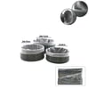 İ22-329 ( Gri ) ( 3 Boy ) ( Yuvarlak ) ( Bambu Kenar ) Organizer Sepet ( Ahşap Altlık & Bezli ) ( Çap: 22x24x29cm )