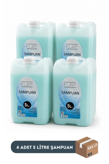 Kuaf Profesyonel Keratinli Tropikal Şampuan 5 Litre Mavi X 4 Adet (1 Koli)