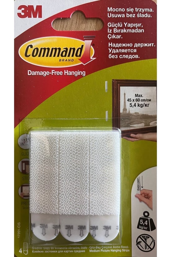 3m Command Orta Boy Cırt Cırt Bant 5kg