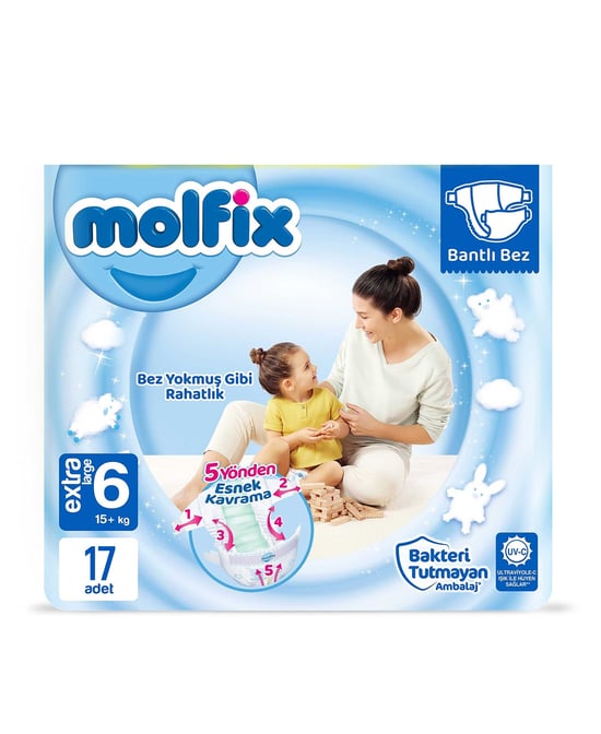 Molfix Bebek Bezi Jumbo 3D XLarge 17'li