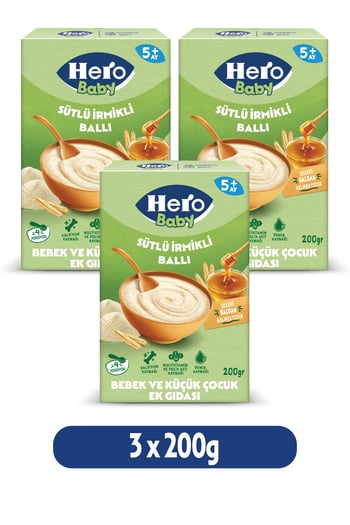 Hero Baby Sütlü İrmikli Ballı 200g X3