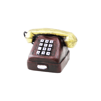 İnura Global Ankesörlü Telefon Vintage Dekoratif Biblo Reçine