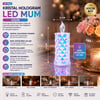 Led Candle Kamp Yakut-13635 ( Küçük Boy= Çap:5cm & Y: 9cm ) ( Pilli ) Led Mum ( Mika Kristal Plastik )