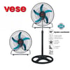 Vese Vnt-003 ( 18" İnç ) ( 46cm ) ( Sanayi ) Tipi Ayaklı Vantilatör ( 3 Kademe Hız & 5 Metal Kanat ) ( 80w ) Fan