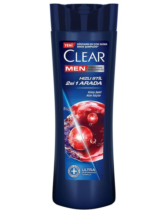 Clear Men 2/1 Hızlı Sitil Şampuan 350 Ml