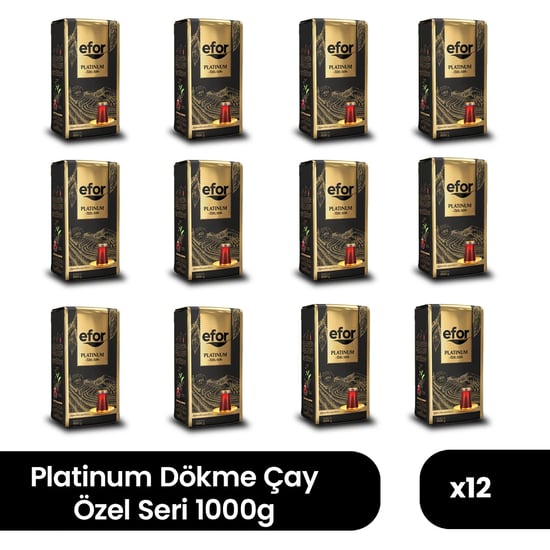 Efor Platinum Özel Seri Dökme Siyah Çay 1000 Gr - 12'li Koli