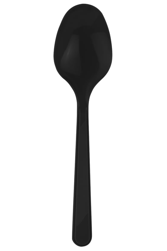 Roll-up Plastik Kaşık Siyah 25li