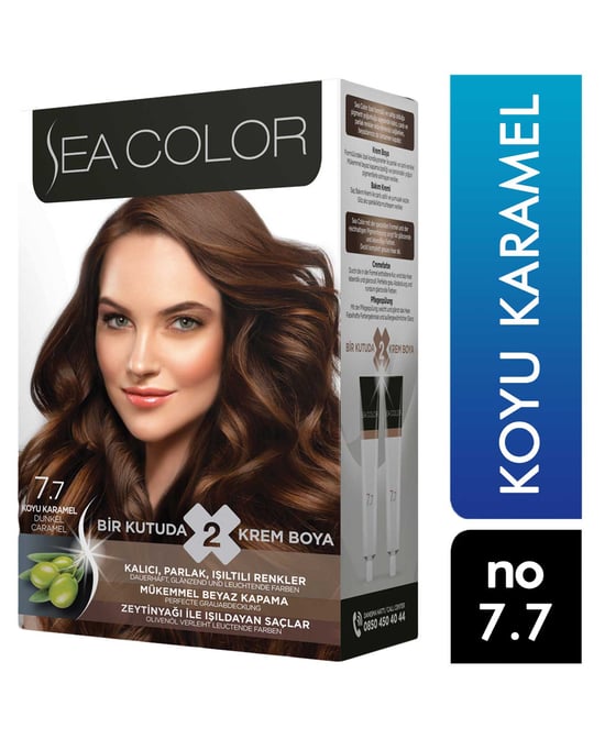 Sea Color Saç Boyası 7.7 Koyu Karamel