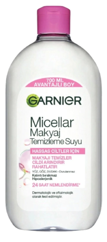 Garnier Micellar Kusursuz Makyaj Temizleme Suyu 700 Ml Yüz Göz Dudak Temizleyici Hassas Cilt