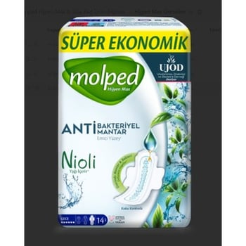 Molped Extra Hijyenik Ped Anti Bakteriyel 14'lü Gece