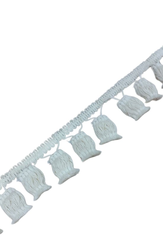 Ponpon Püskül Pamuk En 5 Cm Krem 5 Metre