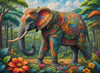 Nova Puzzle 1000 Parça Renkli Fil Puzzle