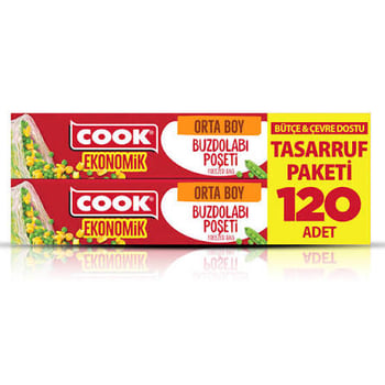 Cook Eko Buzdolabı Poşeti Orta Boy 120'li