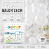 Gemar Gm-90-01 ( İç Mekan & Beyaz ) Balon ( 10'' & 26cm & 100pcs )