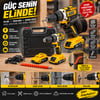 Lieber German Ats1402 ( Sarı ) ( 1850 Rpm ) ( Stanliy-cordless ) ( 18w ) Şarjlı Matkap Seti Çantalı ( Yedek Batarya )