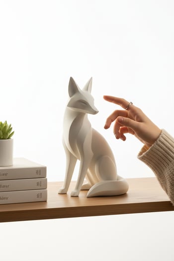 Tilki Figürlü Dekoratif Biblo