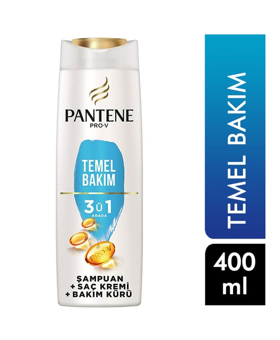 Pantene Şampuan 400 ml 3 in 1 Temel Bakım
