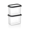 Qlux L-01006 ( 2pcs ) ( 1900ml ) ( No-3 ) Bomonti Plastik Saklama Kabı