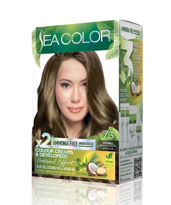 Sea Color Natural Effect Set Boya Amonyaksız 7.3 Fındık Kabuğu