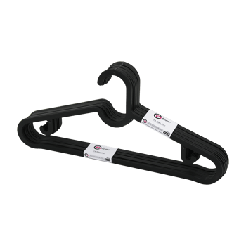 Pi Home Pi-528 ( 10pcs ) ( Siyah ) ( 2a Slim ) ( Plastik ) Elbise Askısı