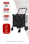 Asvera 80 Litre Katlanabilir Pazar Arabası Büyük Boy Alışveriş Arabası