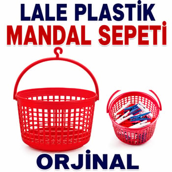 Lale Plastik Mandal Sepeti Orjinal-renkli