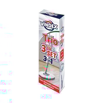 Vindex Trio 3 Lü Set - Sap + Mop + Kapak