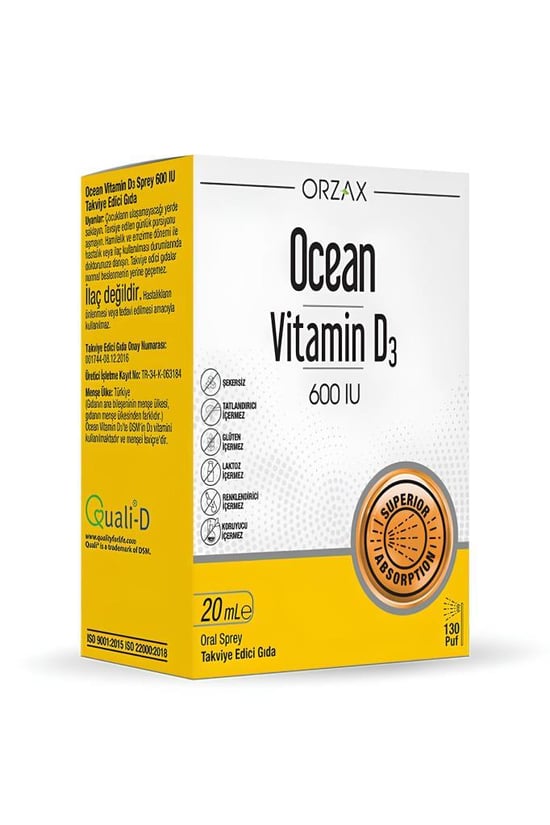 Ocean Vitamin D3 600 İu Sprey 20 Ml