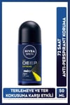 Nıvea Men Erkek Roll-on Deodorant Deep Extreme 50ml, 72 Saat Anti-perspirant Ter Koruma, Yeni Enerji