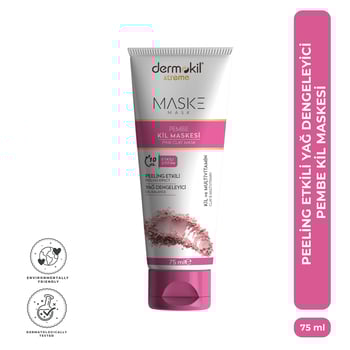 Dermokil Peeling Etkili Yağ Dengeleyici Pembe Kil Maskesi 75 ml