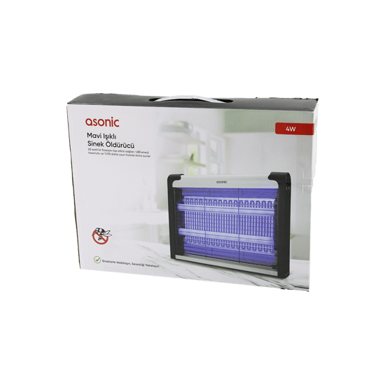 Asonic As-a28 Sinek Öldürücü Cız Makine ( 4w & 2000v ) (2pcs Led Mavi Işık Tüpü Floresan) (30m2 Etkinlik Alanı)
