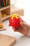 Çevirmeli Stres Topu / Stres Oyuncağı / Spinner Ball Sarı - Kırmızı